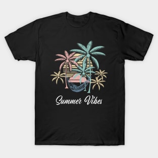 Summertime - Retro Summer Vibes (White) T-Shirt